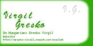 virgil gresko business card